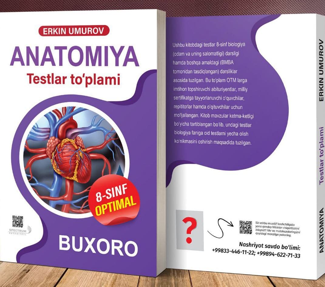 Anatomiya testlar to'plami (Buxoro) (А5, yumshoq) 336 bet kichik rasm