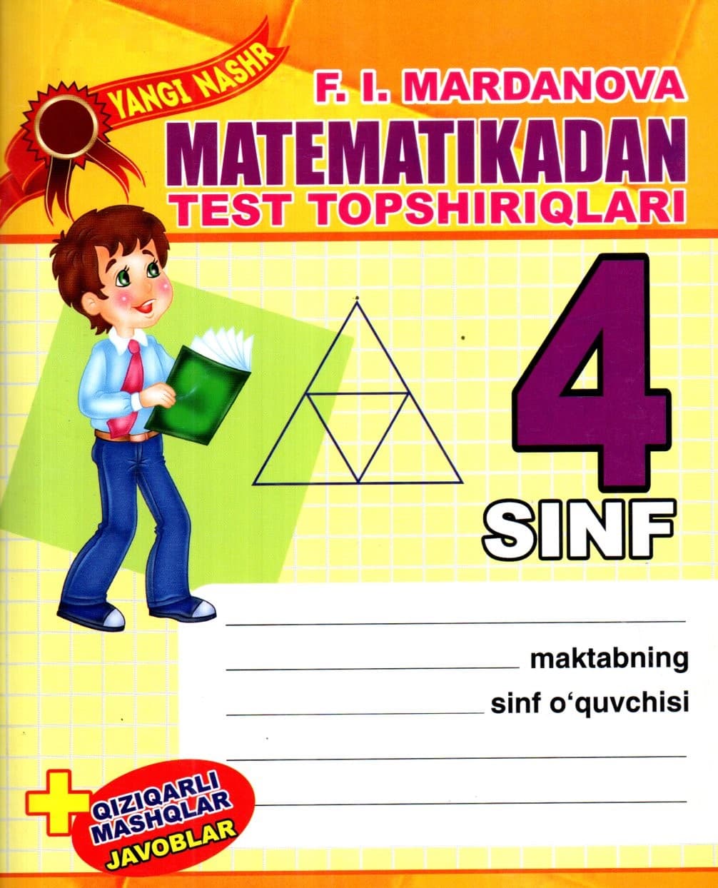 MATEMATIKADAN TEST TOPSHIRIQLARI 4-sinf (А5, yupqa) 80 bet kichik rasm