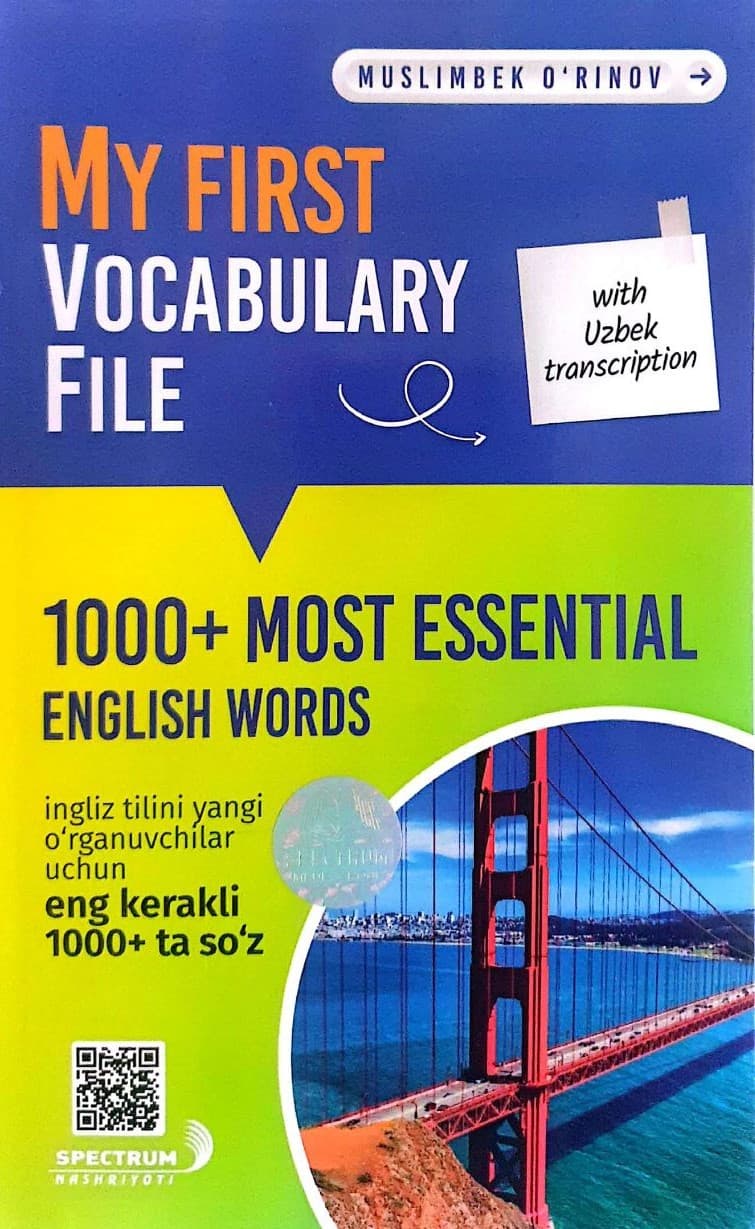 My first Vocabulary file (A5, yumshoq) 96 bet kichik rasm