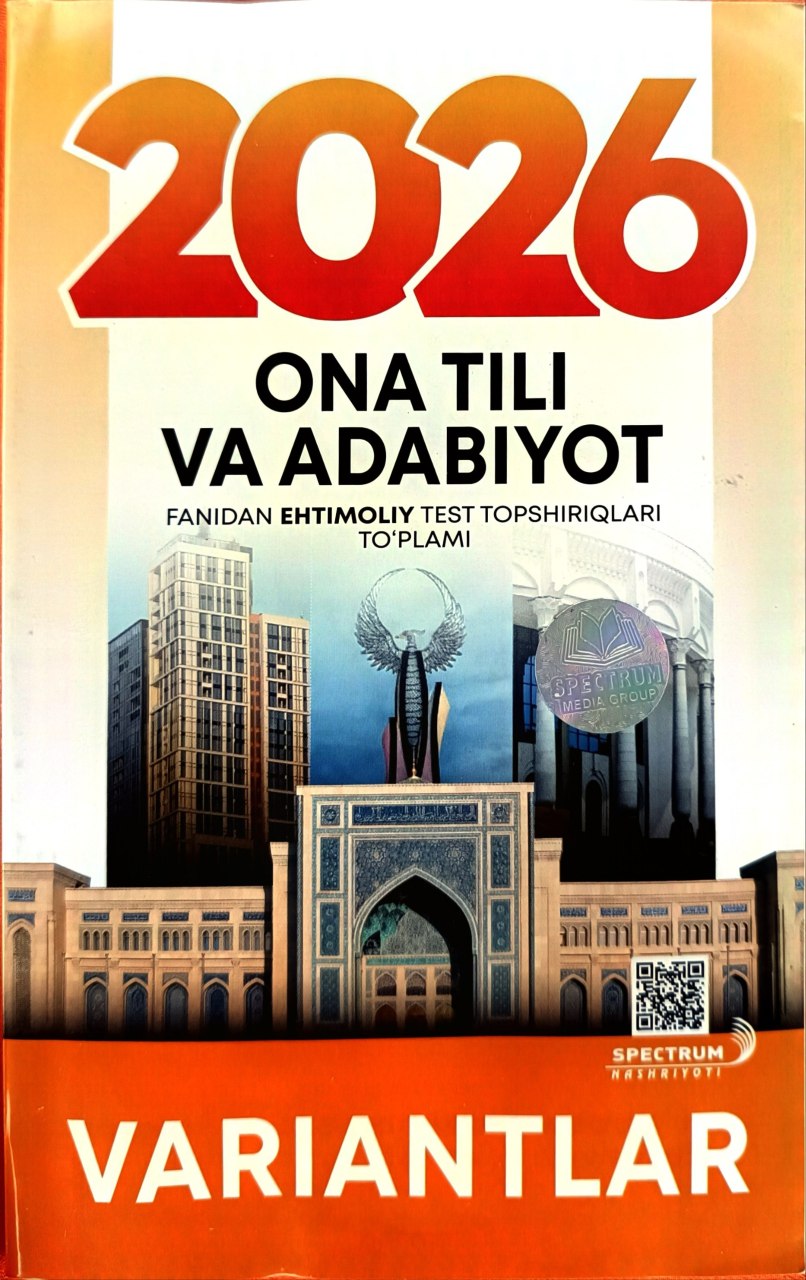 2026 Ona tili va adabiyot fanidan ehtimoliy test topshiriqlari to'plami Variantlar (А5, yumshoq) 192 bet