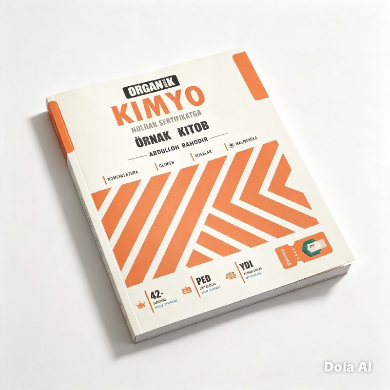 Organik kimyo Noldan sertifikatga O'rnak kitob (А4.5, yumshoq) 272 bet