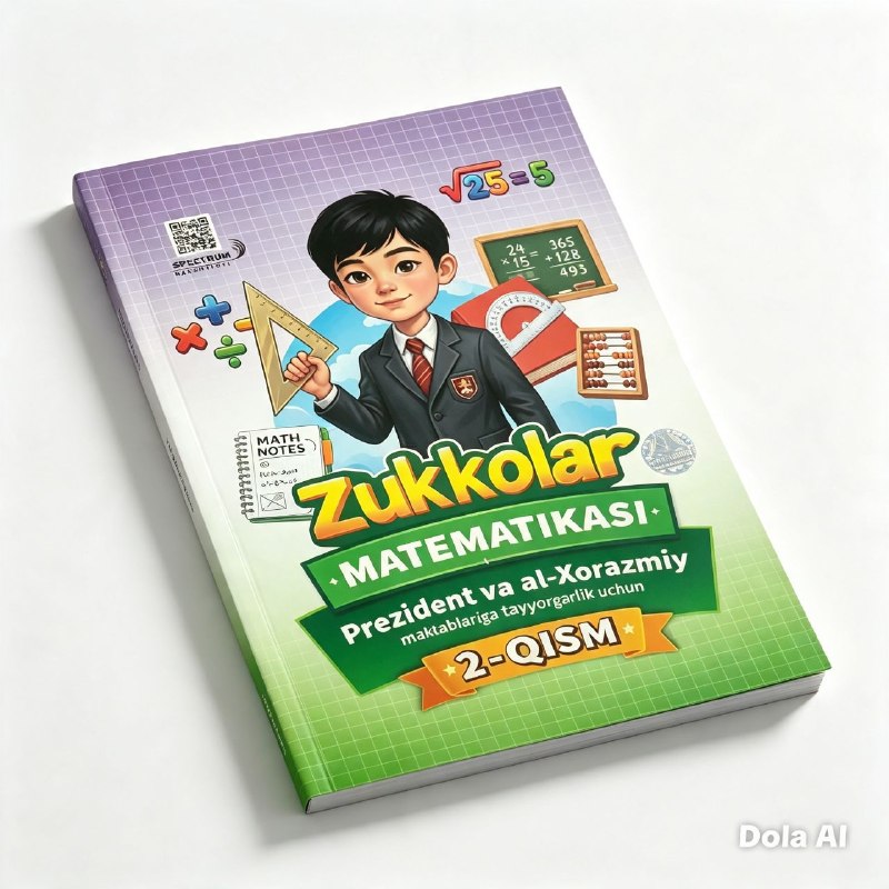 Zukkolar matematikasi 1-qism (Prezident va al-Xorazmiy maktablariga tayyorgarlik uchun) (А4, yumshoq) 256 bet