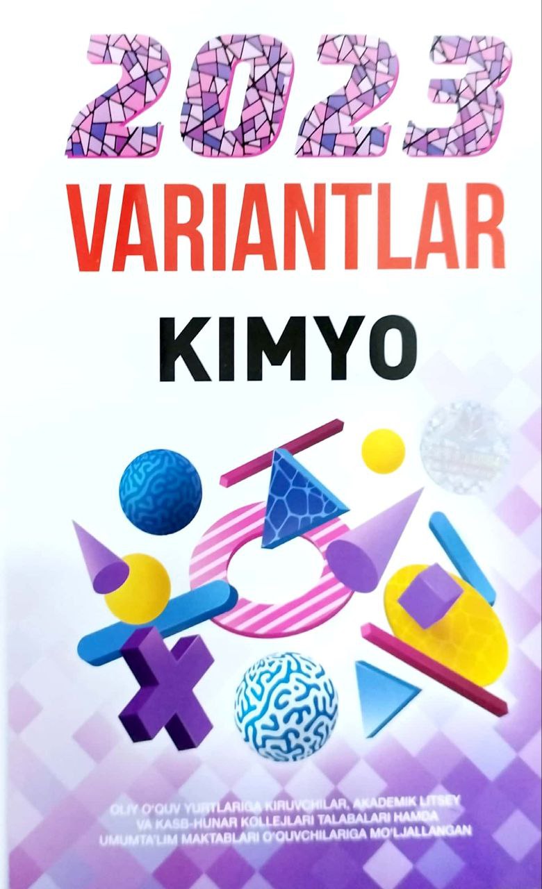 2023 variantlar kimyo (A5, yumshoq) 128 bet
