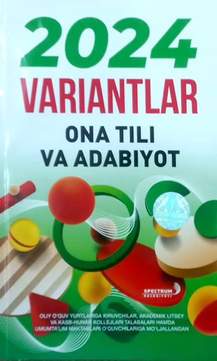 2024 variantlar ona tili va adabiyot (A5, yumshoq) 144 bet