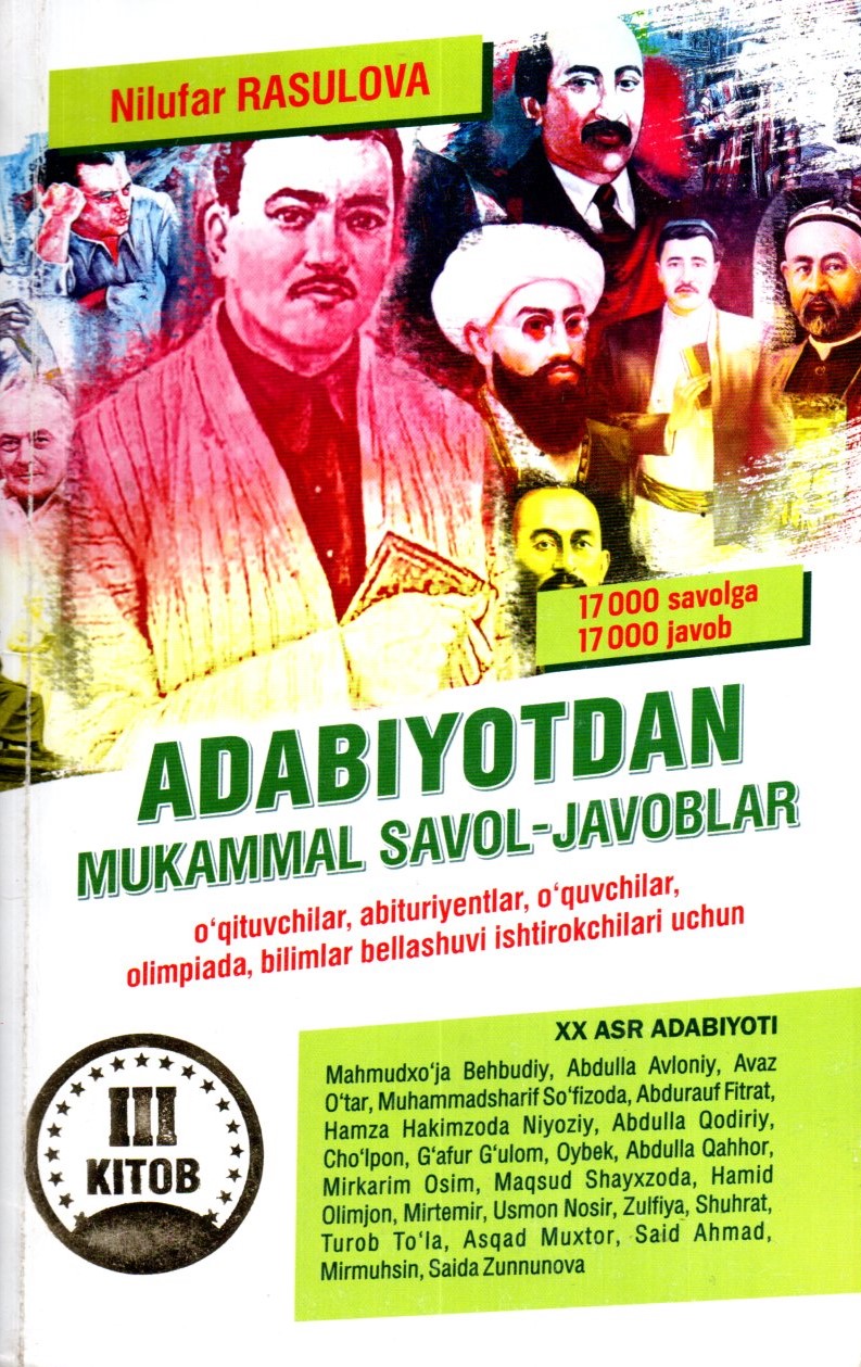 ADABIYOTDAN MUKAMMAL SAVOL-JAVOBLAR 3-kitob (A5, yumshoq)