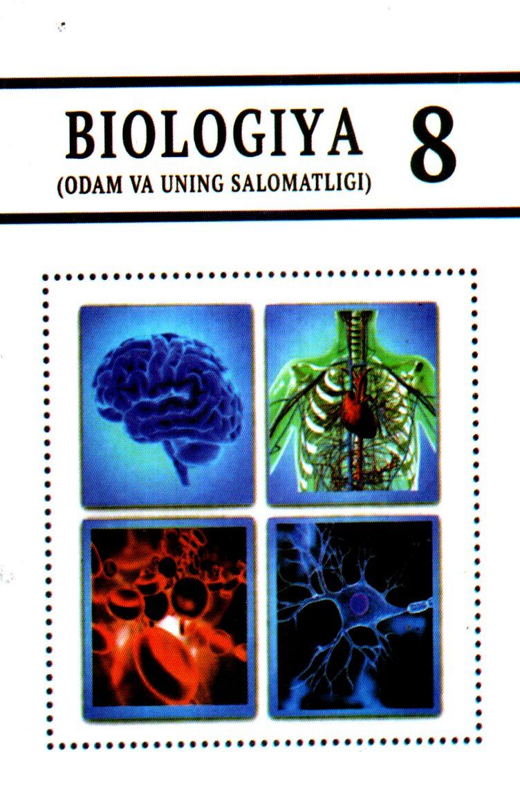 Biologiya 8 (rangli) odam va uning salomatligi (A5, yumshoq) 192 bet