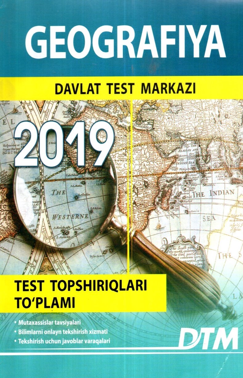 Geografiya Davlat Test Markazi 2019 (A5, yumshoq) 112 bet