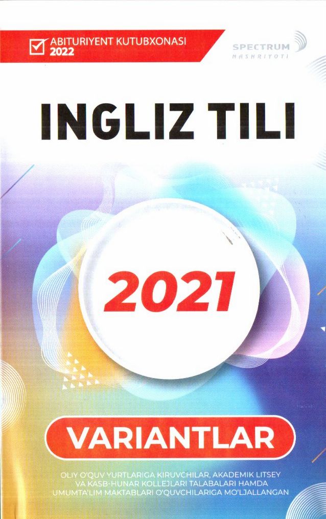 Ingliz tili 2021 variantlari (A5, yumshoq)